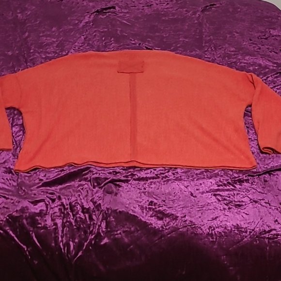 Zenana Dark Red Ribbed Dolman Long Sleeve Sweater Size 2X/3X NWOT - Picture 3 of 4